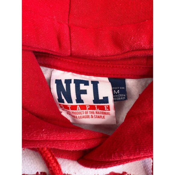 NFL x Staple Red Tampa Bay Buccaneers Pullover Hoodie SZ M All Over Print - Picture 8 of 12